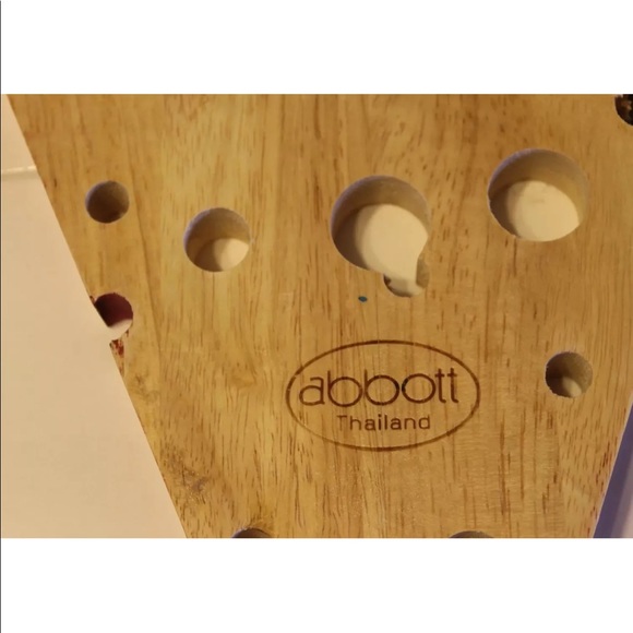 Abbott Wooden Cheese Cutter Mouse Like Design Hard Wood With Stainless Cutter - Picture 6 of 12